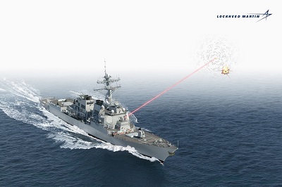 Lockheed Martin delivered to the U.S. Navy a 60+ kW-class high energy laser with integrated optical-dazzler and surveillance. The system, called HELIOS, is the first tactical laser weapon system to be integrated into existing ships and provide directed energy capability to the fleet, the company said. Courtesy of Lockheed Martin.