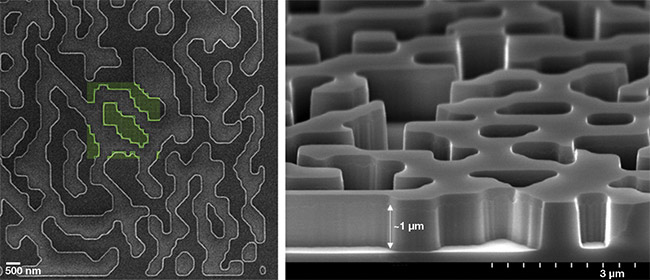 An example of a computer-generated hologram that creates a top hat diffuser. Courtesy of SUSS MicroOptics.