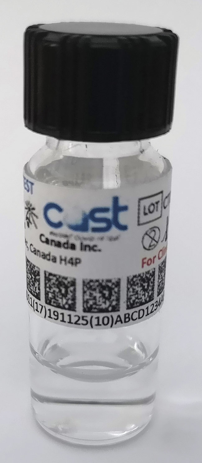 Figure 6. A vial containing a COVID-19 aptamer molecular photonic beacon. Courtesy of Two-Photon Research.