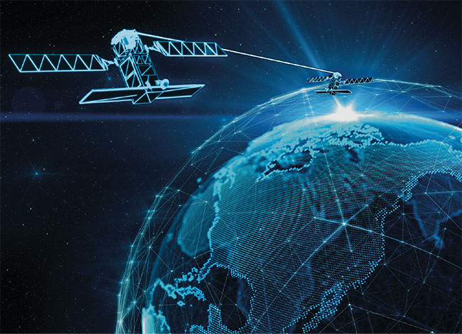 Free-Space Optical Communications Above the interference from the Earth’s atmosphere, optical intersatellite links send signals back and forth over the entire globe (top).  TNO Optical Ground Station in Den Haag, the Netherlands (bottom). In conjunction with Airbus Defence and Space Netherlands, TNO recently demonstrated a ground-level laser communication link over 10 km in the Netherlands — the first such optical data connection to operate in real-world conditions using conventional infrastructure, the company said. Courtesy of TESAT.