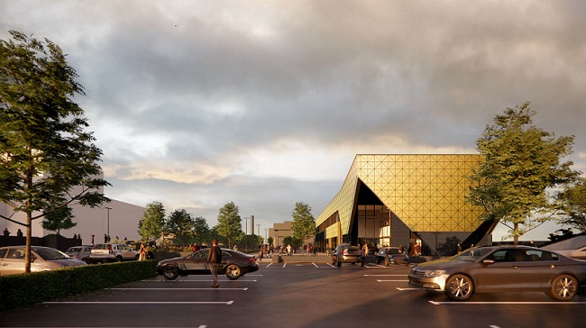 An artist’s rendition of the EEOC site. Courtesy of Wrexham University.