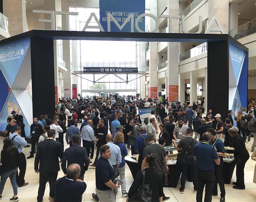 Attendees at Automate 2022 gather for North America’s largest automation trade show. Courtesy of A3.