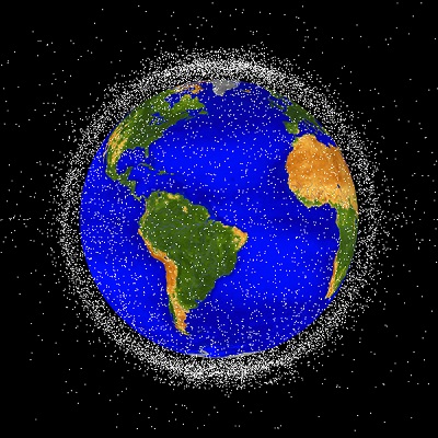 Computer-generated graphic of objects in Earth orbit that are currently being tracked from different observation points, as of Jan. 1, 2019. Approximately 95% of the objects in this illustration are orbital debris. Low Earth orbit is the region of space within 2,000 km of the Earth's surface. It is the most concentrated area for orbital debris. Courtesy of NASA Orbital Debris Program Office.