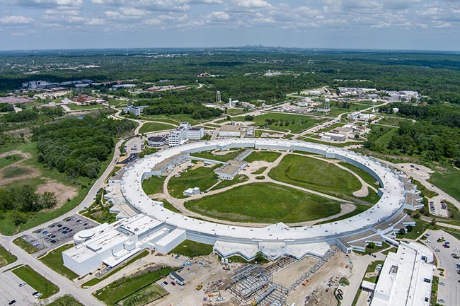 The Advanced Photon Source is undergoing a comprehensive upgrade that will result in X-ray beams that are up to 500 times brighter than the current facility can create. Courtesy of Argonne National Laboratory/JJ Starr.
