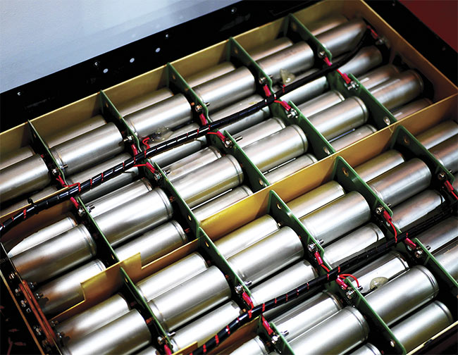 Each cell of a battery for electric vehicles contains rolls of carbon-coated films that must be inspected for quality assurance by line-scan cameras. Courtesy of iStock.com/Supersmario.