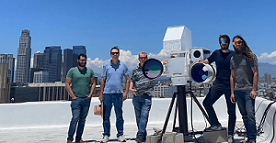 The Teleidoscope team demonstrates upgraded electro optical/infrared cameras with enhanced capabilities to improve airspace awareness in California in 2022. Courtesy of Defense Innovation Unit.