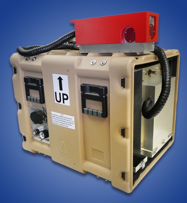 Phantom system in transportation configuration (within ruggedized enclosure). Courtesy of Northrop Grumman.