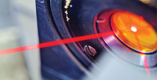 Laser deflection allows the monitoring of mirror alignment during production. Courtesy of iStock.com/vladimir_n.