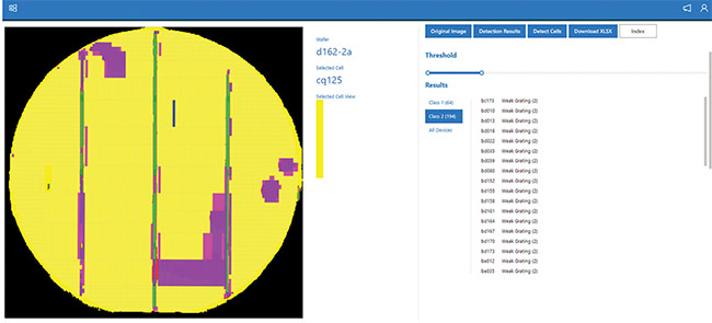 Figure 3. A machine learning-driven decision support system presents the evaluation results to the user. See Reference 1. Courtesy of Alpes Lasers and Atlantis Engineering.