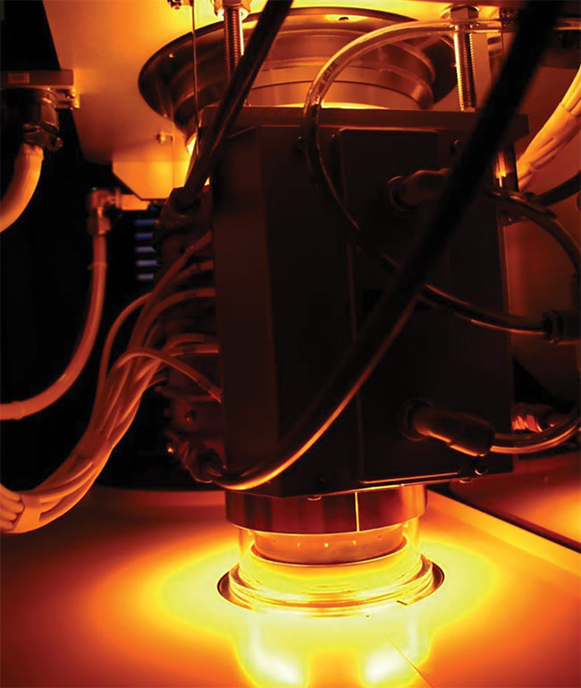 Chalcogenide glass offers a lower refractive index than comparable optics fabricated with germanium (Ge), which becomes opaque at temperatures above 65 °C. Certain chalcogenide glasses are favored for particular extreme environment applications because the material(s) avoid(s) thermal darkening. Courtesy of FISBA LLC.