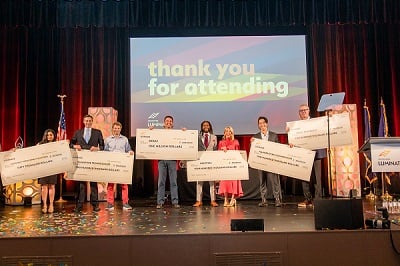 Winners of the Luminate 2023 Finals: Photonect Interconnect Solutions, Quantune Technologies, Oculi, Digiteyez, NanoPattern Technologies. Courtesy of Shannon Wojcik.