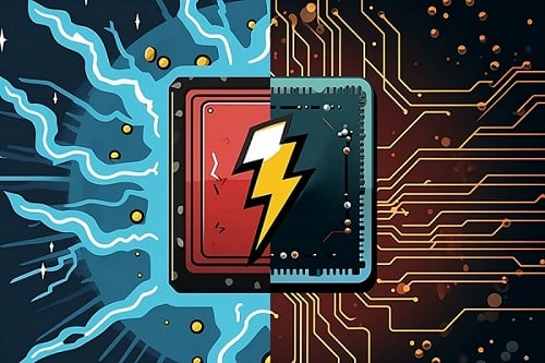 MIT researchers introduce Lightning, a reconfigurable, photonic-electronic, smartNIC that serves real-time deep neural network inference requests at 100 Gbps. Courtesy of Alex Shipps/MIT CSAIL via Midjourney.