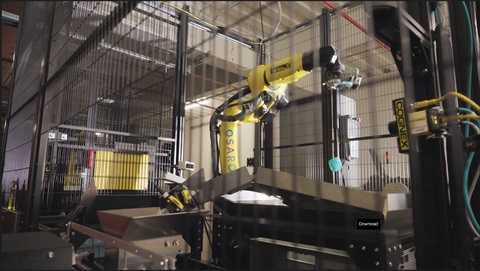 OSARO’s Robotic Bagging System with Cognex’s DataMan fixed-mount, image-based barcode readers added to the system. Courtesy of OSARO.