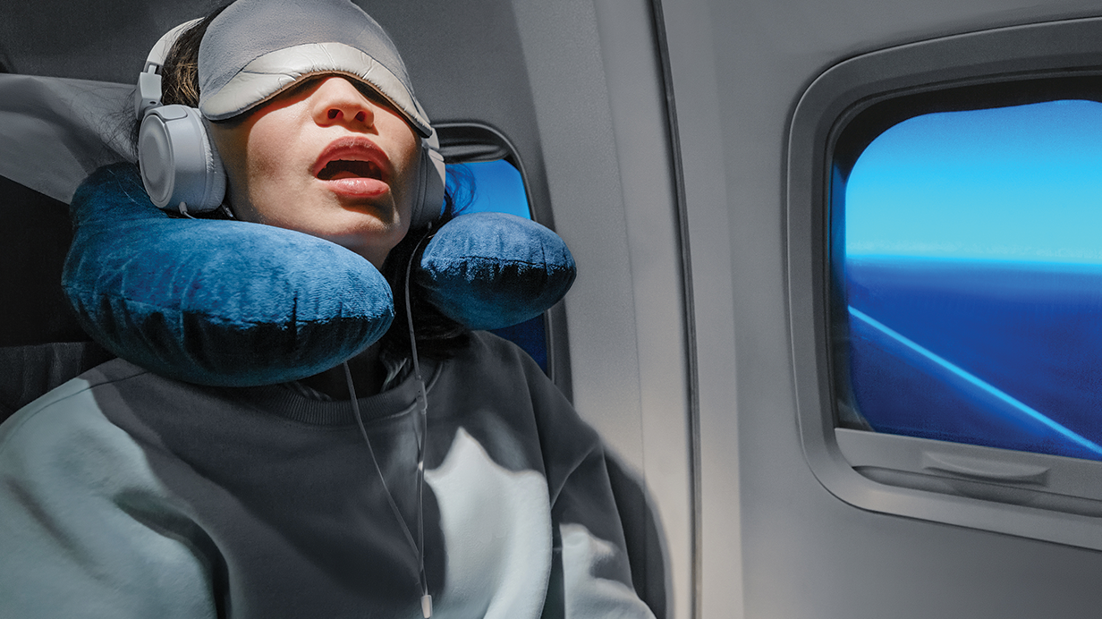 Watching as the sun sets on jet lag