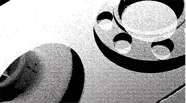 The same point cloud merged with grayscale texture. Courtesy of David Dechow.