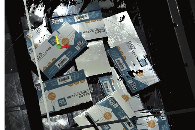 A 3D representation of random objects in a bin for robotic guidance. Courtesy of David Dechow.