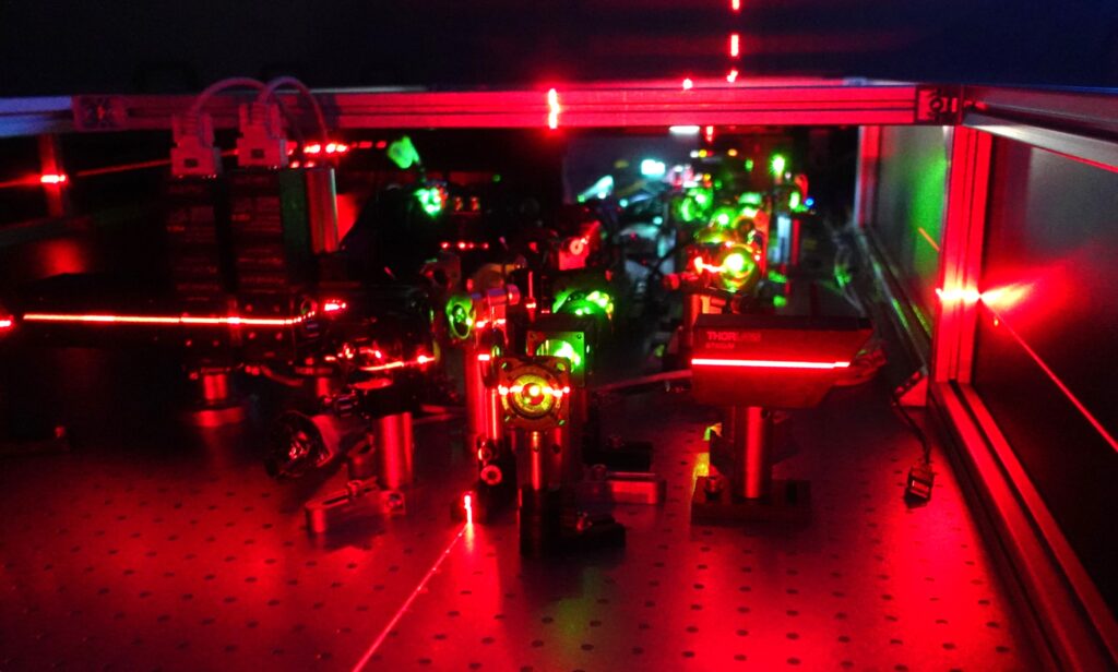 Tokamak Energy is testing a laser-based dispersion interferometer system to supplement existing diagnostic systems. The new system will determine average density across the entire plasma. Courtesy of Tokamak Energy.