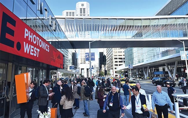 Photonics West 2024 welcomed 24,000 registered guests to San Francisco, with technical advancements as well as industry and market forecasts, driving record attendance. Courtesy of Andreas Thoss.