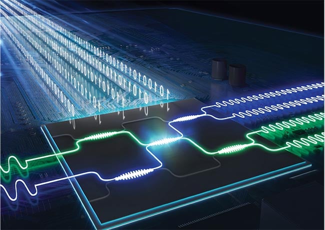 A convergence of software and photonics is charting a course for dynamic traffic optimization as changing network conditions and user demands soar toward new volumes. Courtesy of iPronics Programmable Photonics.