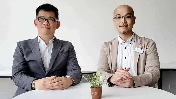 MVTec Taiwan Co., Ltd. technical sales manager Jash Chu and sales manager Edward Tsai. Courtesy of MVTec Software GmbH.