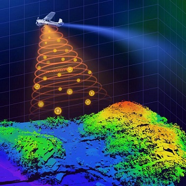 A new compact and lightweight, single-photon airborne lidar system could make single-photon lidar practical for air and space applications such as 3D terrain mapping. Courtesy of Feihu Xu, University of Science and Technology of China.