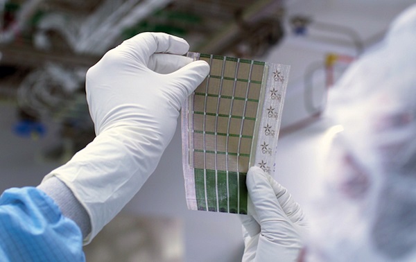 The flexible solar panel developed by Active Surfaces. Courtesy of Active Surfaces.