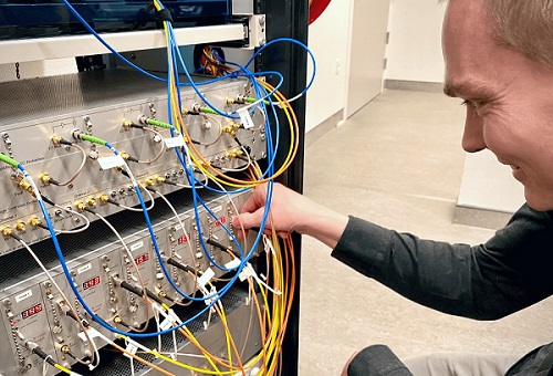 The prototype of the optical sensor is operational at Hvidovre Hospital near Copenhagen, where it will be fine-tuned after data from tests is collected. Courtesy of the University of Copenhagen.