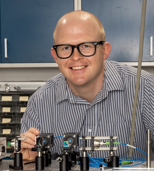 Senior director of Arizona State University’s quantum networking Joe Lukens who is one of the leads in the collaboration. Courtesy of Sandia National Laboratories.