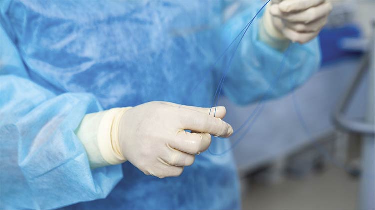 Figure 3. Optical fiber is now incorporated into many medical procedures, including neurological examination and treatment. Courtesy of Lightera.