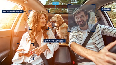 Example of automotive interior sensing technology. Courtesy of STMicroelectronics.