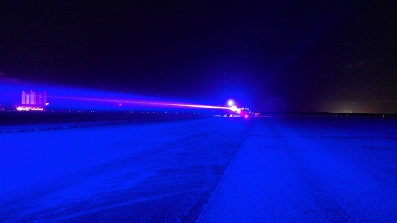 Star Catcher wirelessly transmitted a record-breaking amount of optical power to commercial off-the-shelf solar panels. Courtesy of Star Catcher Industries.