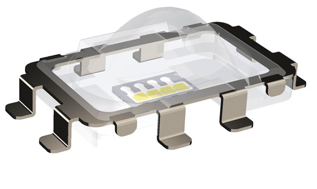 Figure 3. Alternate solder clip configurations for surface mount optics (SMOs) packaging.