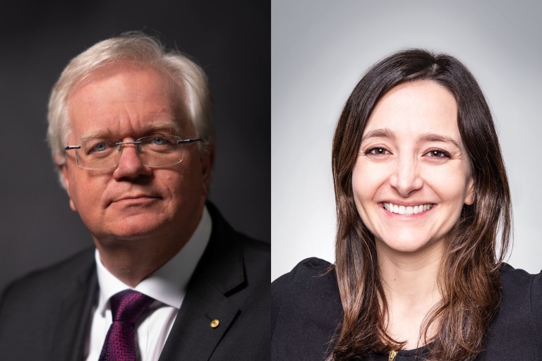 Brian Schmidt (left) and Danielle Wuchenich. Courtesy of Liquid Instruments.