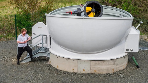 HOGS project lead Ross Donaldson next to the HOGS facility. Courtesy of Chris Watt Photography.