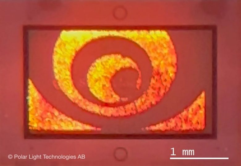 Polar Light Technologies’ first micro-display prototype. Courtesy of Polar Light Technologies.