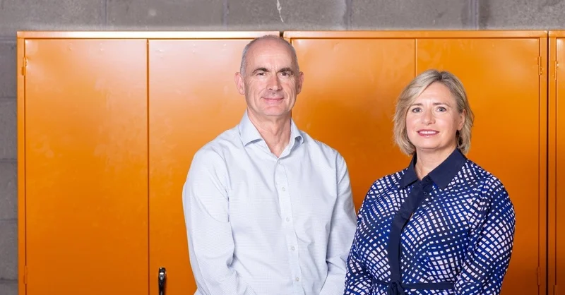 Roy McBride, Founder and director of strategy and growth at PowerPhotonic and Amanda Robertson, group CEO at PowerPhotonic. Courtesy of Maven.