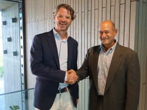 Pieter Six, Momentum Global Ventures (left), Bill Cohen, Current Chemicals (right). Courtesy of Momentum.