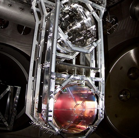 LIGO uses strong lasers and mirrors to detect gravitational waves in the universe, generated by events like collisions and mergers of black holes. Courtesy of Caltech/MIT/LIGO Lab.