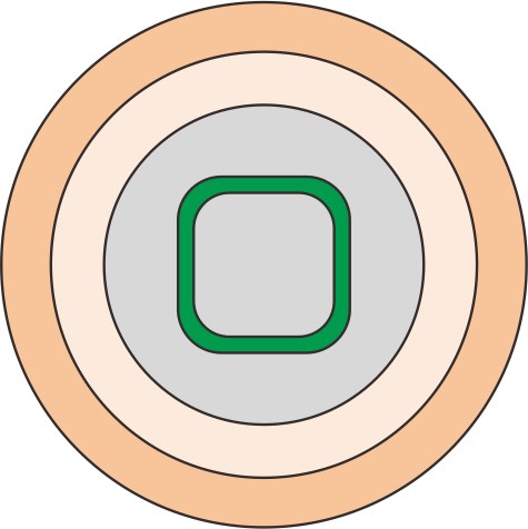 Square Core Fiber