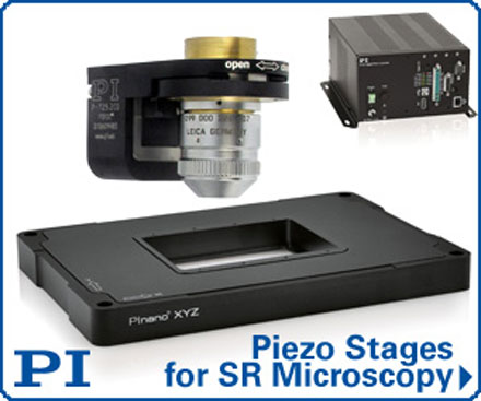 PI (Physik Instrumente) L.P., Air Bearings and Piezo Precision Motion - 2nd Generation Piezo Stages for SR Microscopy
