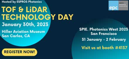 TOF & LiDAR Technology Day, January 30th, 2023. Visit our website to register. 