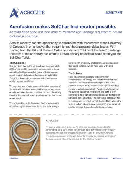 Acrofusion Makes SolChar Incinerator Possible