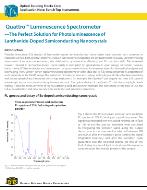 Optical Building Blocks Corp. - The Perfect Solution for Photoluminescence Studies of Lanthanide-Doped Semiconducting Nanocrystals