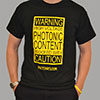 Photonics.com Caution T-Shirt: WARNING HIGH VOLTAGE PHOTONIC CONTENT PROCEED WITH CAUTION