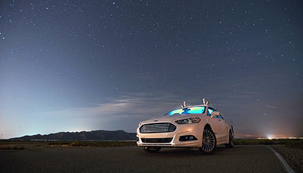 Ford Autonomous Research Vehicles Use Lidar to Drive without Headlights