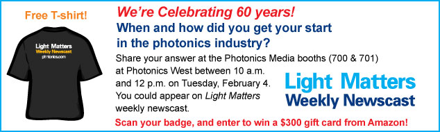 Light Matters! Get a shirt, maybe win a $300 gift card for scanning your badge!
